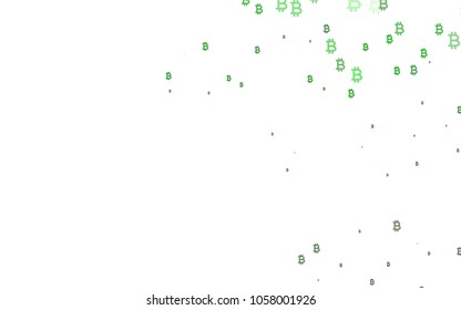 Light Green vector cover with financial symbols. Abstract illustration with colored financial digital symbols. The pattern can be used for ad, booklets, leaflets of banks.