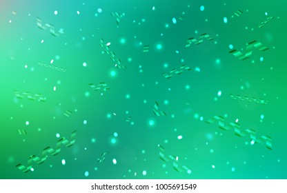 Light Green vector cover with happy holiday ribbons. Blurred decorative design in anniversary style with confetti. New design for ad, poster, banner of your Party.