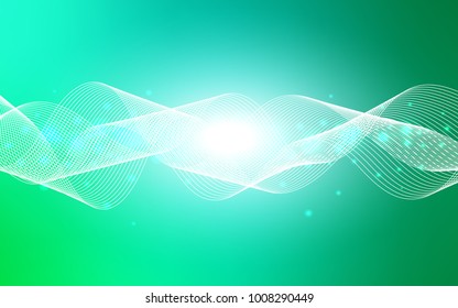 Light Green vector cover with happy holiday ribbons. Decorative shining illustration with ribbons on abstract template. The pattern can be used for birthday gifts, congratulations.