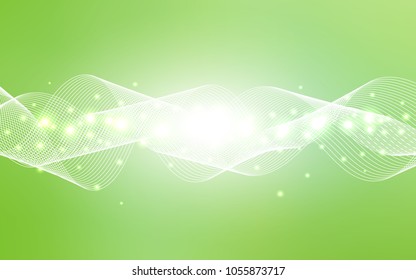 Light Green vector cover with happy holiday ribbons. Modern geometrical abstract illustration with carnival ribbons. Beautiful design for your business advert of anniversary.