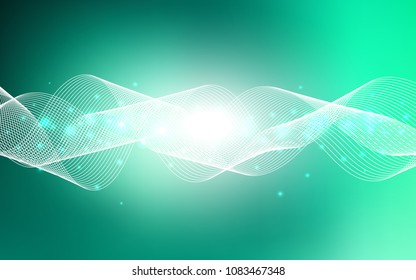 Light Green vector cover with happy holiday ribbons. Confetti on blurred abstract background with colorful gradient. The pattern can be used for birthday gifts, congratulations.