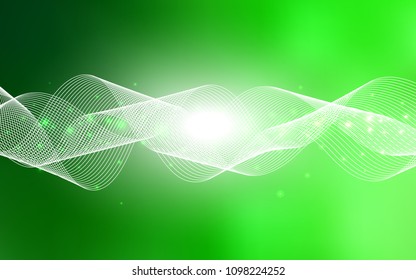 Light Green vector cover with happy holiday ribbons. Glitter abstract illustration with colorful confetti, ribbons. The pattern can be used for birthday gifts, congratulations.