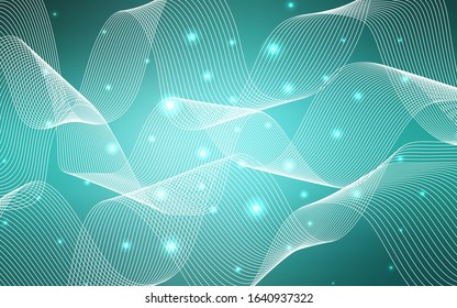 Light Green vector cover with happy holiday ribbons. Beautiful colored illustration with ribbon in celebration style. The template can be used as a background for postcards.