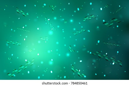 Light Green vector cover with happy holiday ribbons. Modern geometrical abstract illustration with carnival ribbons. The template can be used as a background for postcards.