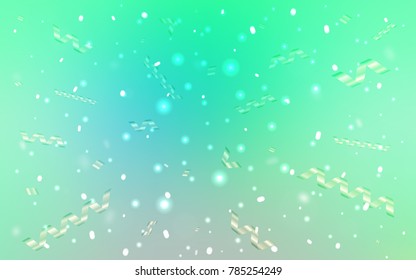 Light Green vector cover with happy holiday ribbons. Beautiful colored illustration with ribbon in celebration style. New design for ad, poster, banner of your Party.