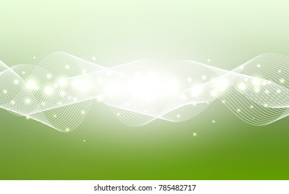 Light Green vector cover with happy holiday ribbons. Modern geometrical abstract illustration with carnival ribbons. Beautiful design for your business advert of anniversary.