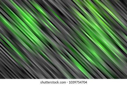 Light Green vector cover with long lines. Modern geometrical abstract illustration with staves. Best design for your ad, poster, banner.