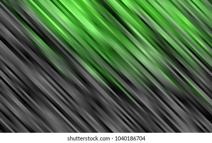 Light Green vector cover with long lines. Modern geometrical abstract illustration with staves. Smart design for your business advert.