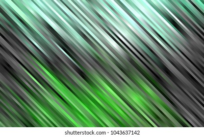 Light Green vector cover with long lines. Shining colored illustration with narrow lines. Best design for your ad, poster, banner.
