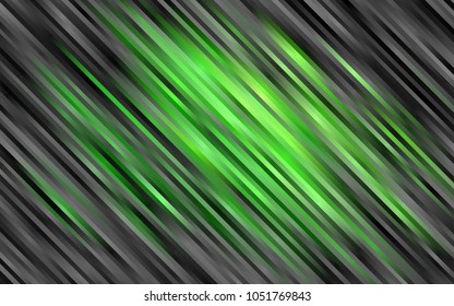 Light Green vector cover with long lines. Modern geometrical abstract illustration with staves. Smart design for your business advert.