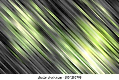 Light Green vector cover with long lines. Decorative shining illustration with lines on abstract template. Best design for your ad, poster, banner.
