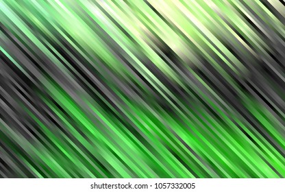 Light Green vector cover with long lines. Decorative shining illustration with lines on abstract template. The pattern can be used for websites.