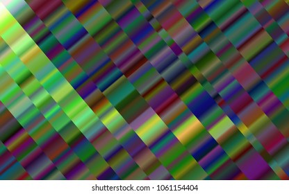Light Green vector cover with long lines. Lines on blurred abstract background with gradient. The pattern can be used as ads, poster, banner for commercial.