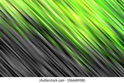 Light Green vector cover with long lines. Decorative shining illustration with lines on abstract template. The pattern can be used as ads, poster, banner for commercial.