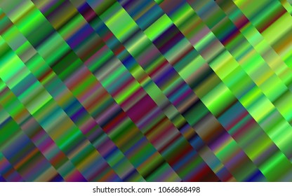 Light Green vector cover with long lines. Modern geometrical abstract illustration with staves. Smart design for your business advert.