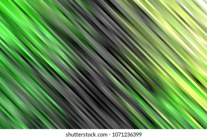 Light Green vector cover with long lines. Shining colored illustration with narrow lines. Best design for your ad, poster, banner.