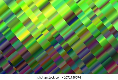 Light Green vector cover with long lines. Glitter abstract illustration with colored sticks. Best design for your ad, poster, banner.