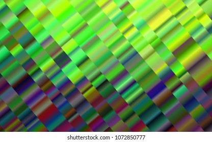 Light Green vector cover with long lines. Shining colored illustration with narrow lines. The template can be used as a background.
