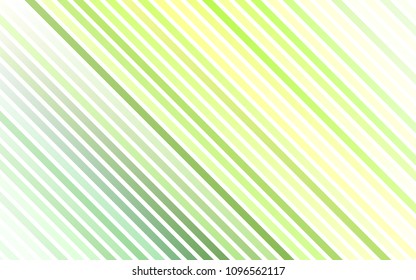 Light Green vector cover with long lines. Modern geometrical abstract illustration with staves. The pattern can be used as ads, poster, banner for commercial.