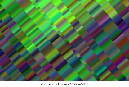 Light Green vector cover with long lines. Modern geometrical abstract illustration with staves. The pattern can be used as ads, poster, banner for commercial.