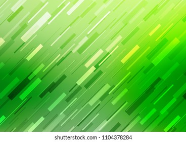 Light Green vector cover with long lines. Decorative shining illustration with lines on abstract template. The pattern can be used for websites.