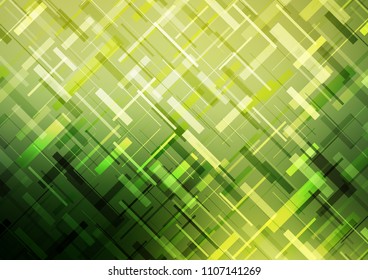 Light Green vector cover with long lines. Lines on blurred abstract background with gradient. Smart design for your business advert.
