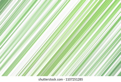 Light Green vector cover with long lines. Modern geometrical abstract illustration with staves. The pattern can be used for busines ad, booklets, leaflets