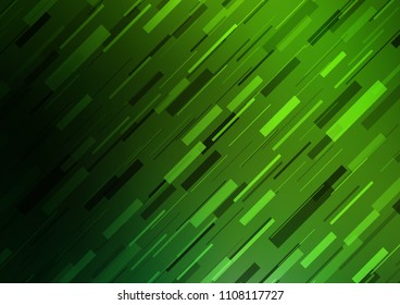 Light Green vector cover with long lines. Modern geometrical abstract illustration with staves. The template can be used as a background.