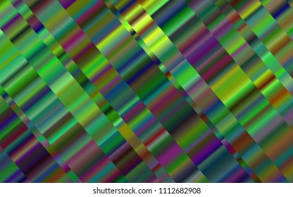 Light Green vector cover with long lines. Lines on blurred abstract background with gradient. Best design for your ad, poster, banner.