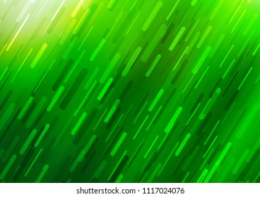 Light Green vector cover with long lines. Modern geometrical abstract illustration with staves. Smart design for your business advert.