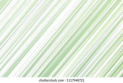 Light Green vector cover with long diagonal lines. Modern geometrical abstract illustration with staves. Best design for your ad, poster, banner.