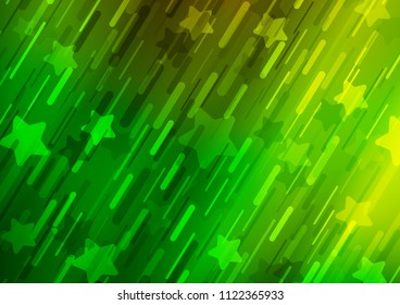 Light Green vector cover with long lines. Blurred decorative design in simple style with lines. Best design for your ad, poster, banner.