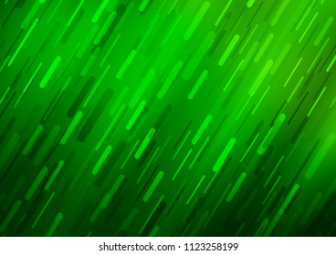 Light Green vector cover with long lines. Glitter abstract illustration with colored sticks. Smart design for your business advert.