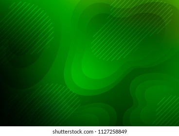 Light Green vector cover with long lines. Shining colored illustration with narrow lines. Best design for your ad, poster, banner.