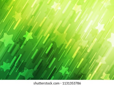 Light Green vector cover with long lines. Shining colored illustration with narrow lines. The pattern can be used for websites.