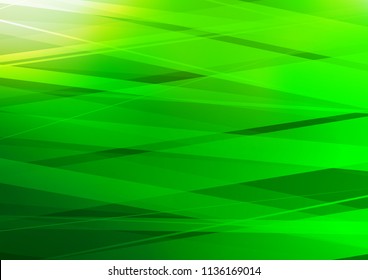 Light Green vector cover with long lines. Modern geometrical abstract illustration with staves. Smart design for your business advert.