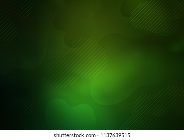 Light Green vector cover with long lines. Decorative shining illustration with lines on abstract template. The pattern can be used as ads, poster, banner for commercial.