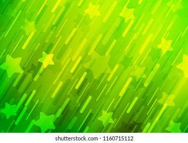 Light Green vector cover with long lines. Blurred decorative design in simple style with lines. The pattern can be used for busines ad, booklets, leaflets