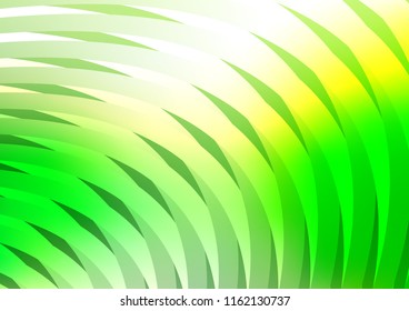 Light Green vector cover with long lines. Blurred decorative design in simple style with lines. Best design for your ad, poster, banner.