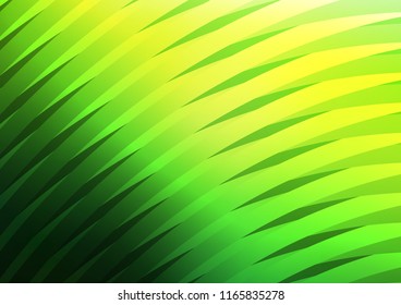 Light Green vector cover with long lines. Blurred decorative design in simple style with lines. Smart design for your business advert.