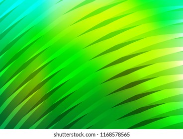Light Green vector cover with long lines. Shining colored illustration with narrow lines. The pattern can be used for busines ad, booklets, leaflets