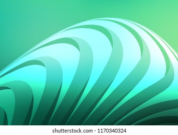 Light Green vector cover with long lines. Lines on blurred abstract background with gradient. The template can be used as a background.