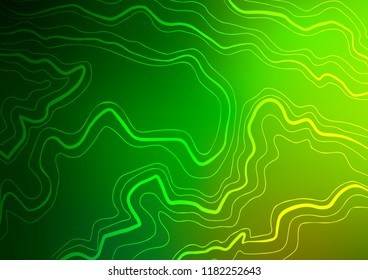 Light Green vector cover with long lines. Lines on blurred abstract background with gradient. The pattern can be used for busines ad, booklets, leaflets