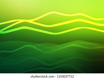 Light Green vector cover with long lines. Blurred decorative design in simple style with lines. The pattern can be used for websites.