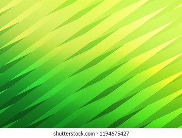 Light Green vector cover with long lines. Lines on blurred abstract background with gradient. The pattern can be used as ads, poster, banner for commercial.