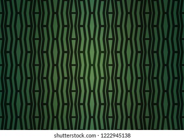 Light Green vector cover with long lines. Decorative shining illustration with lines on abstract template. The template can be used as a background.
