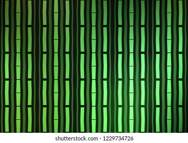 Light Green vector cover with long lines. Modern geometrical abstract illustration with staves. The pattern can be used for websites.