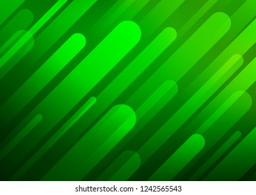 Light Green vector cover with long lines. Modern geometrical abstract illustration with staves. Smart design for your business advert.