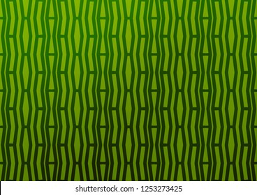 Light Green vector cover with long lines. Modern geometrical abstract illustration with staves. The pattern can be used for websites.