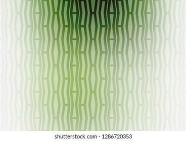 Light Green vector cover with long lines. Blurred decorative design in simple style with lines. Best design for your ad, poster, banner.